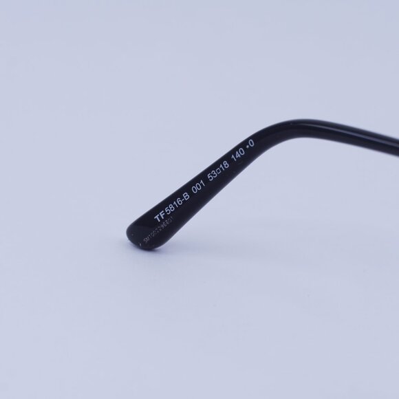 Tom Ford FT5816-B 001 Eyeglasses Shiny Black/Gold 53mm Cat Eye Frame - Picture 6 of 10